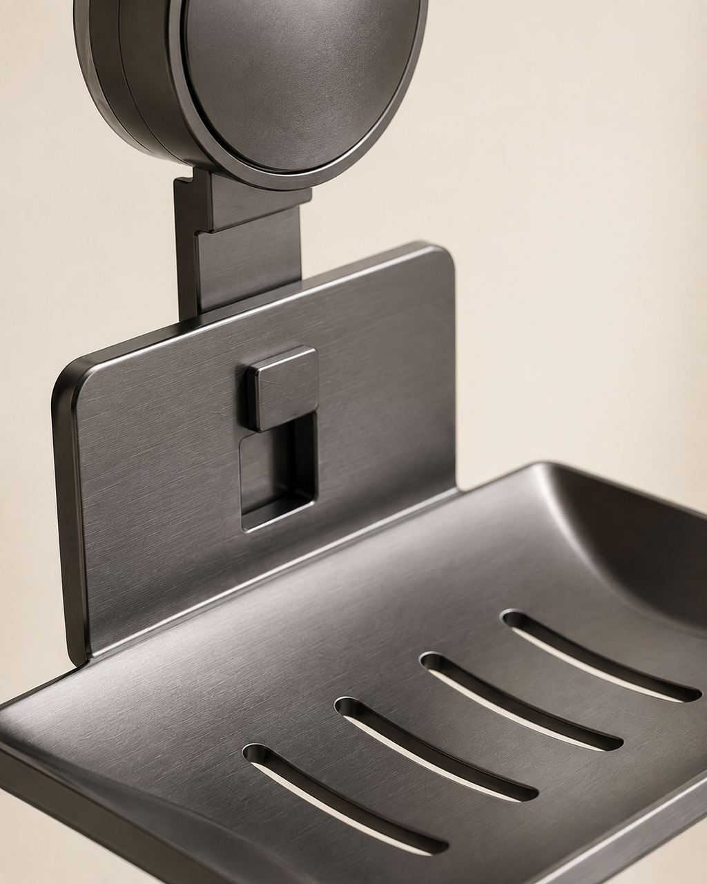 Minimal Vacuum Soap Dish | Brushed Aluminum