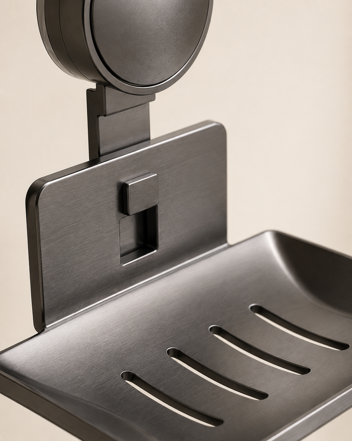 Minimal Vacuum Soap Dish | Brushed Aluminum