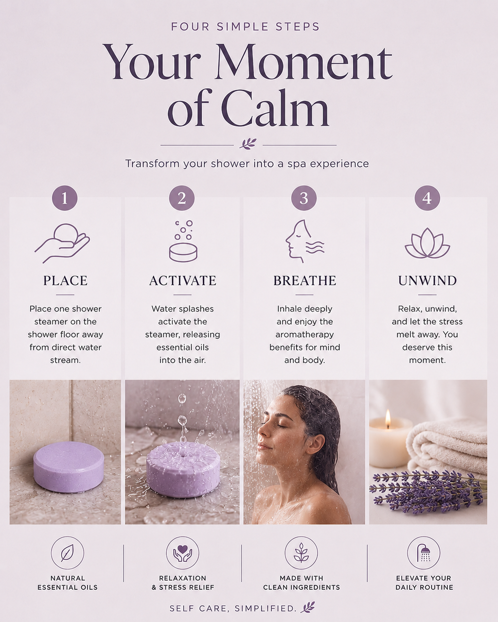 Sleep Ritual Shower Steamers | Lavender