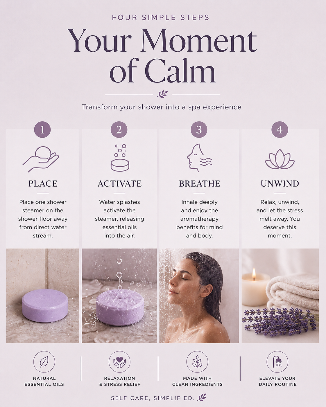 Sleep Ritual Shower Steamers | Lavender