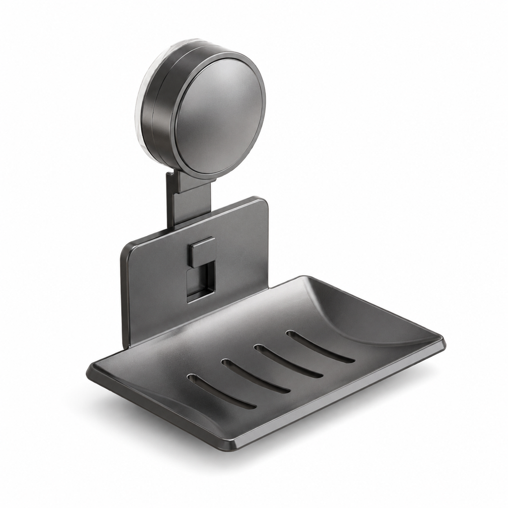 Minimal Vacuum Soap Dish | Brushed Aluminum
