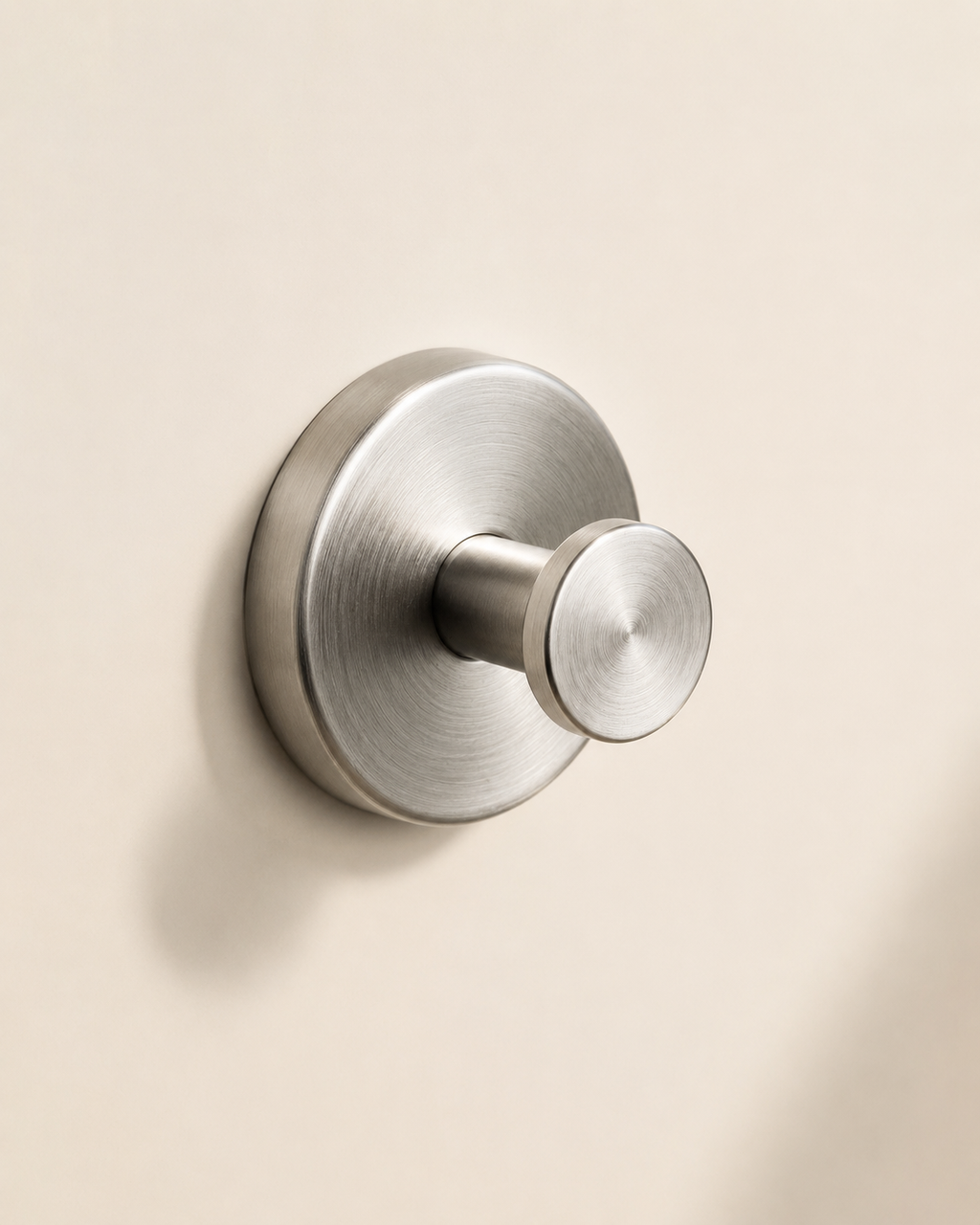 Minimal Vacuum Wall Hook | Brushed Stainless Steel