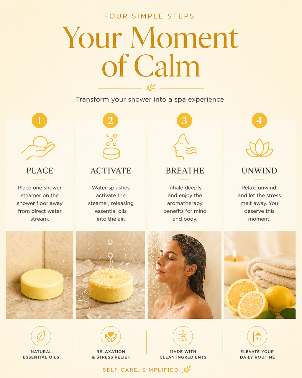 Reset Ritual Shower Steamers | Lemon