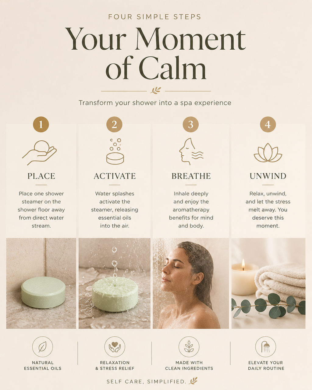 Focus Ritual Shower Steamers | Mint