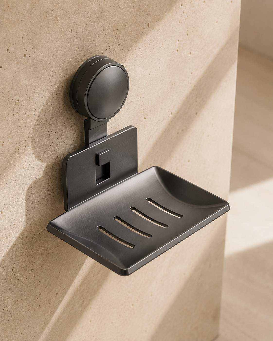 Minimal Vacuum Soap Dish | Brushed Aluminum