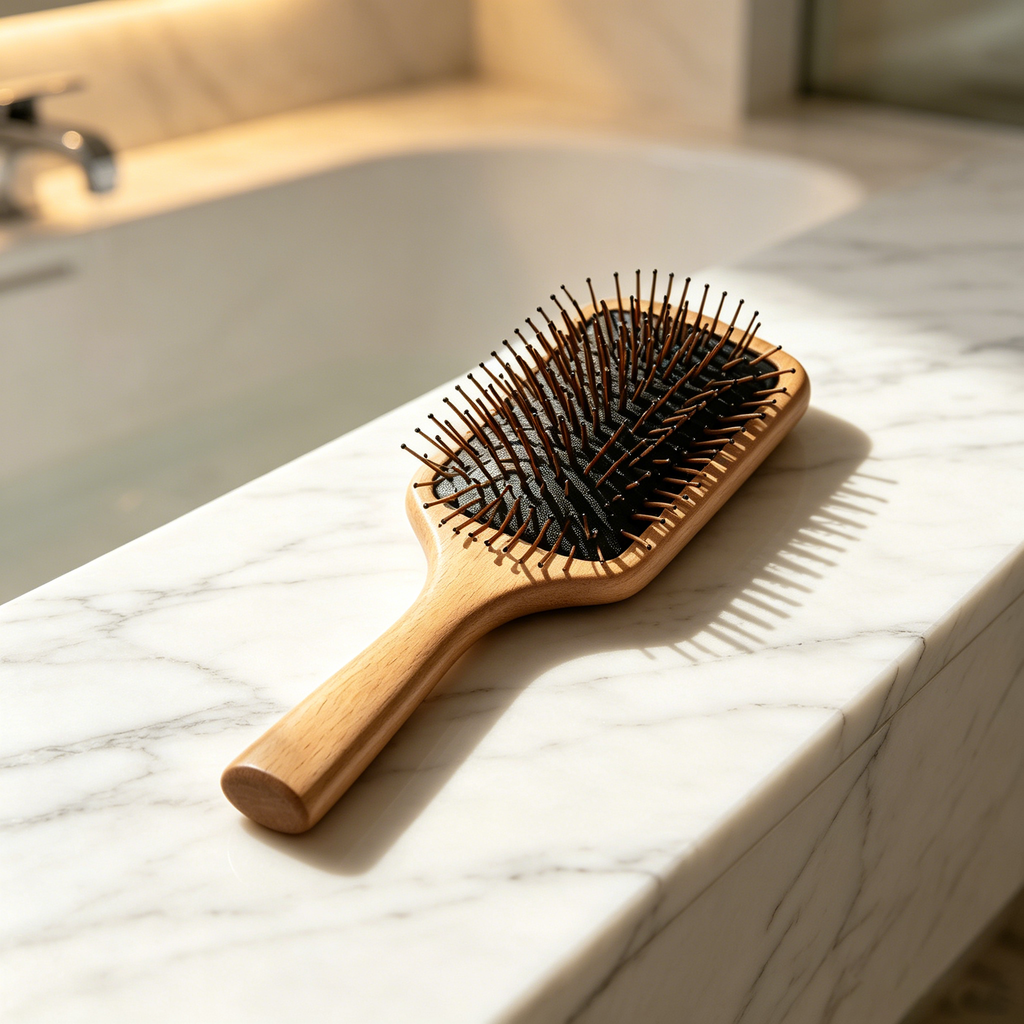 VodaElement™ Hydro-Detangle Natural Beechwood Scalp Tech Brush