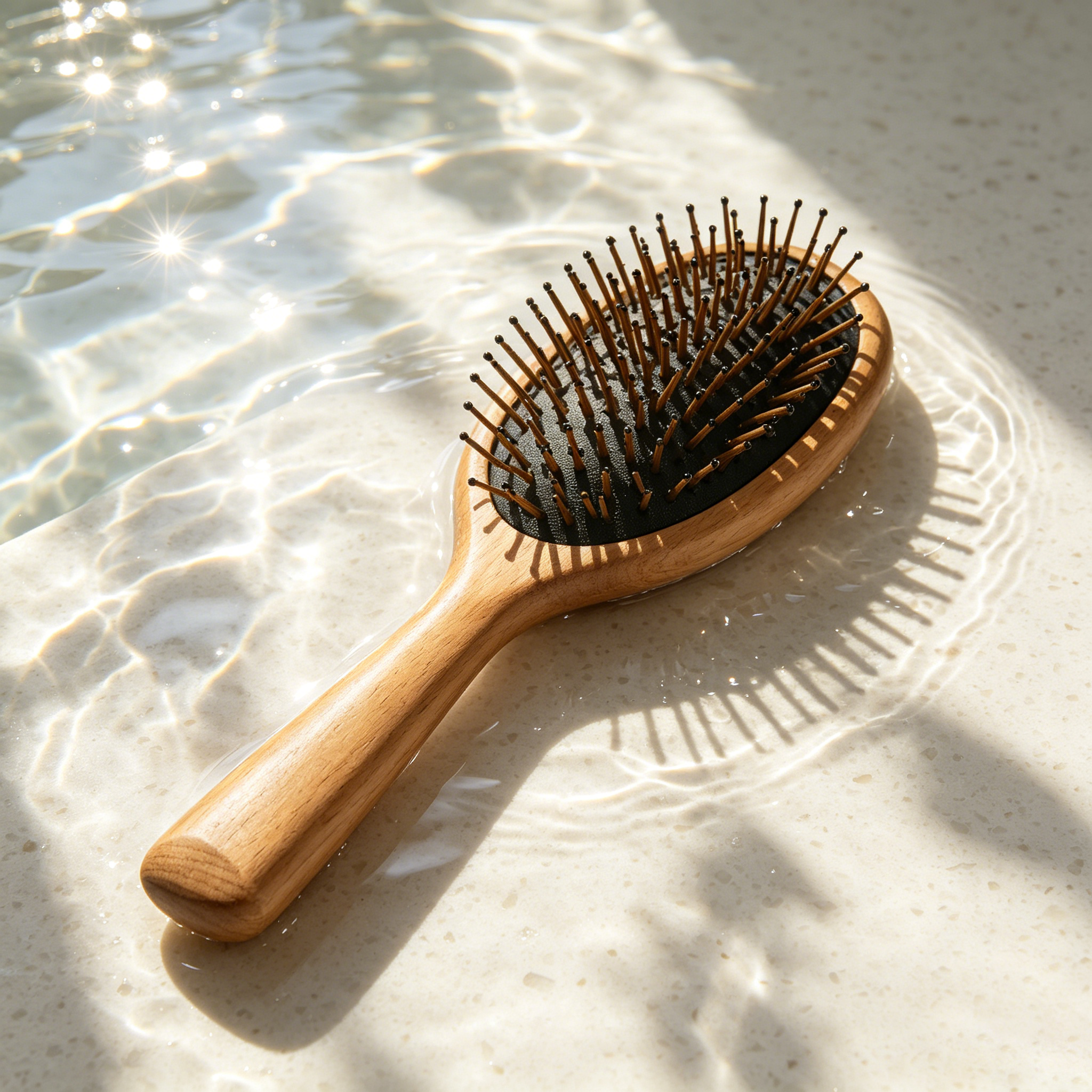 VodaElement™ Hydro-Detangle Natural Beechwood Scalp Tech Brush